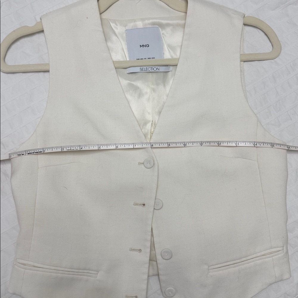 Mango Selection Cream Button Vest - Picture 5 of 5